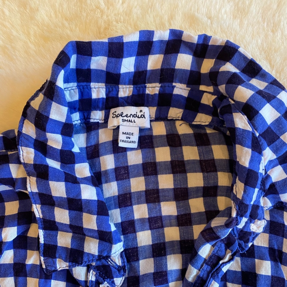 Splendid Plaid Button Up Blouse - image 3